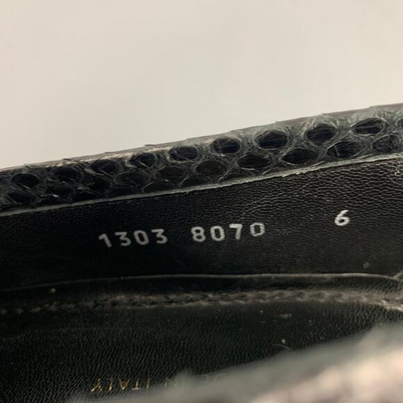 DOLCE & GABBANA Size 7 Black Textured Leather Slip On Loafers - Picture 7 of 9